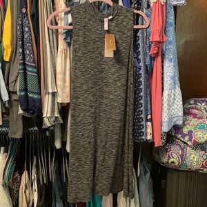NWT Sleeveless Charcoal Grey Dress